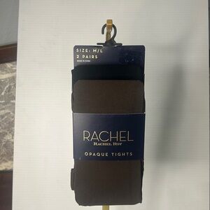 🖤”Rachel Roy” NWT Black/Brown 2-Pack Opaque Tights Size M/L🤎